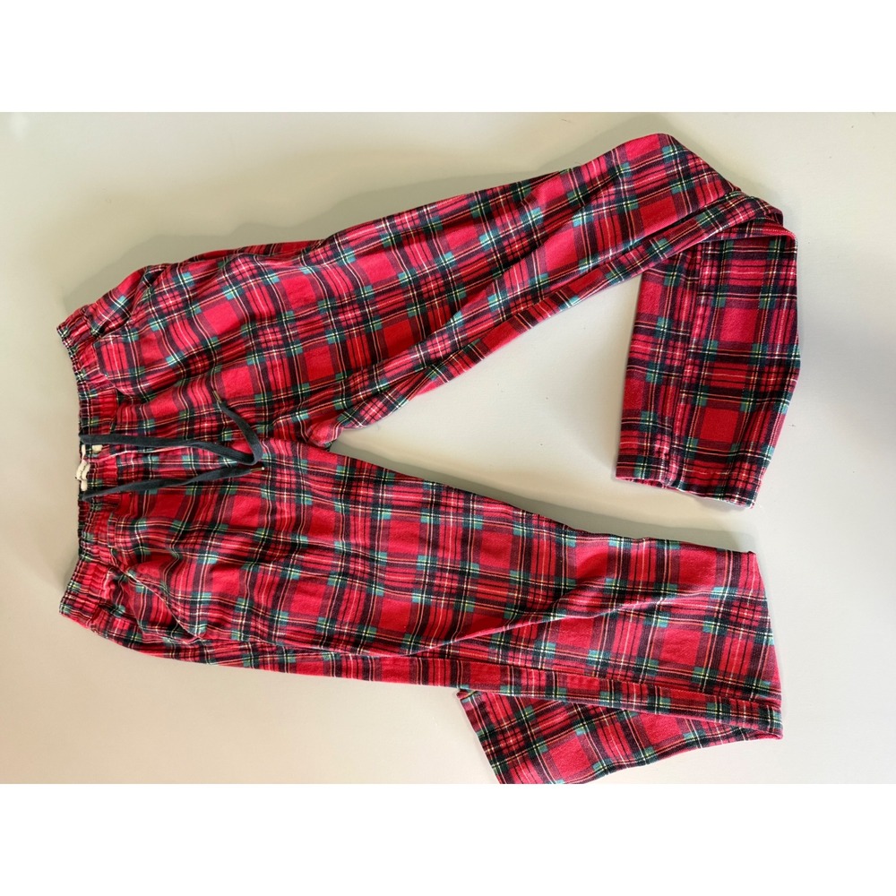 Urban Outfitters Mens Red Plaid Flannel Lounge Pants Small Drawstring Elastic